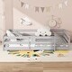 preview thumbnail 2 of 70, Full Size Montessori Floor Bed with Safety Fence, Solid Pine Wood Frame, Kids Low-Profile Bed for Boys and Girls, Easy Assembly