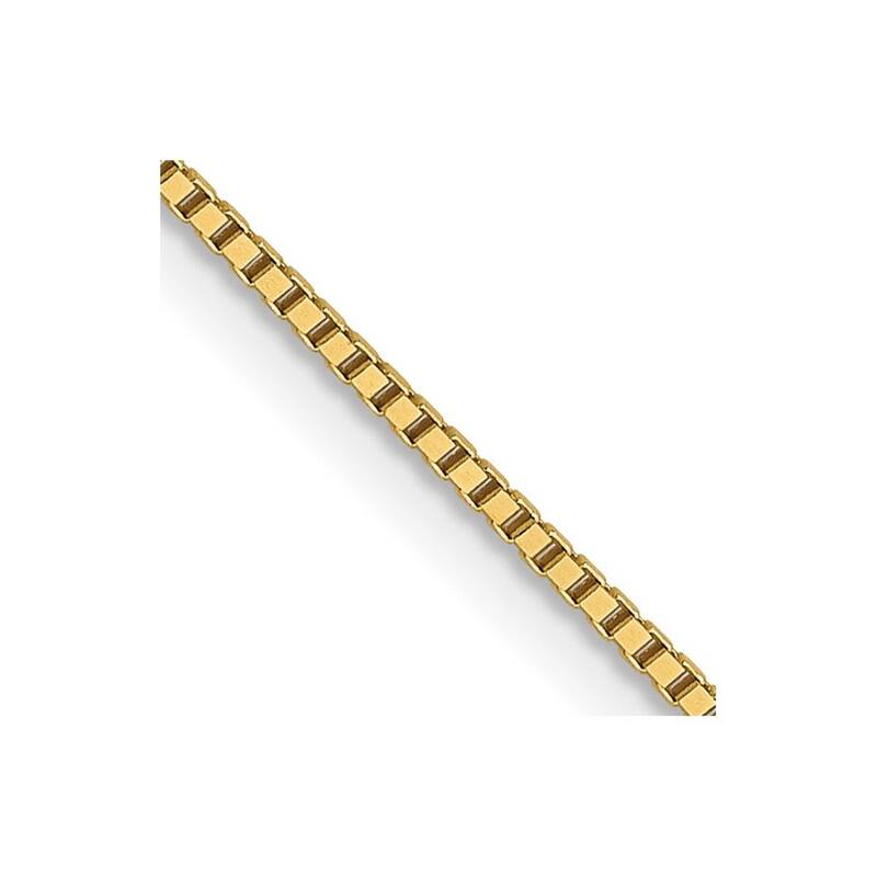 Curata 14k Yellow Gold 0.8mm Box Chain Necklace for Women (Lobster) Options: 16 18 20 24