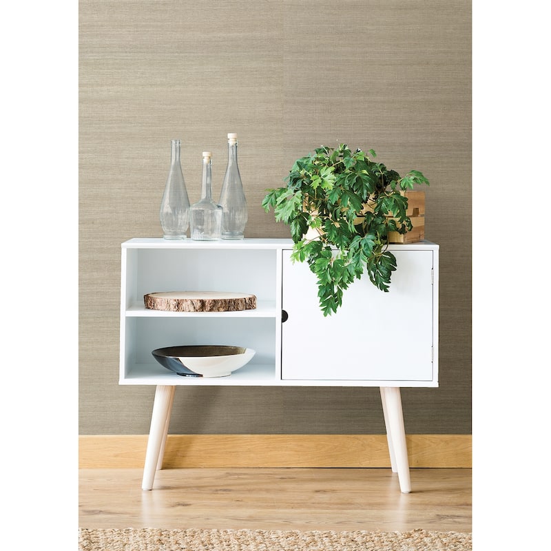 A-Street Prints Galan Silver Sisal Grasscloth Wallpaper