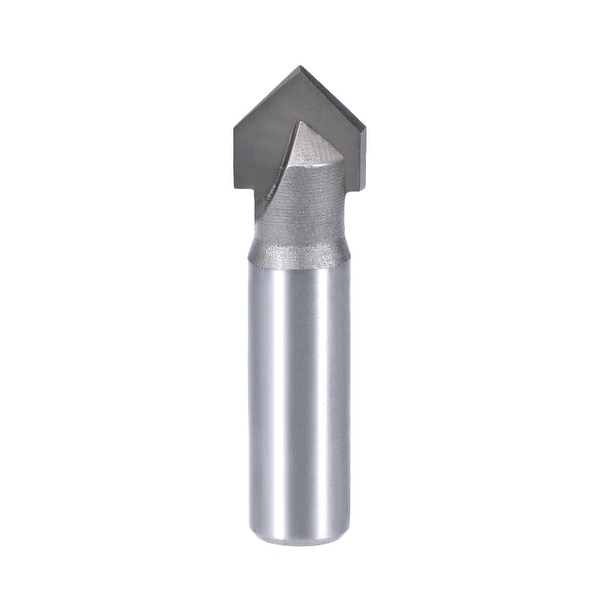 Router Bit 1/2 Shank 5/8 Dia 90 Degrees V Type End Mill, Carbide for Woodworking - 1/2x5/8"