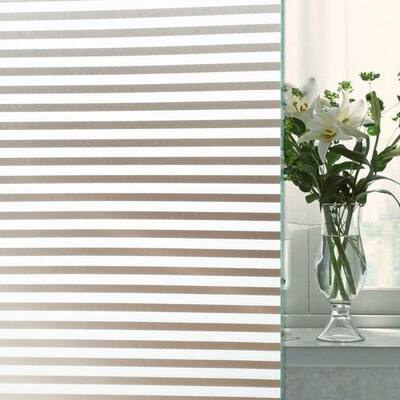 DCP Electrostatic Frosted stripe Window Film,78.7*17.7in