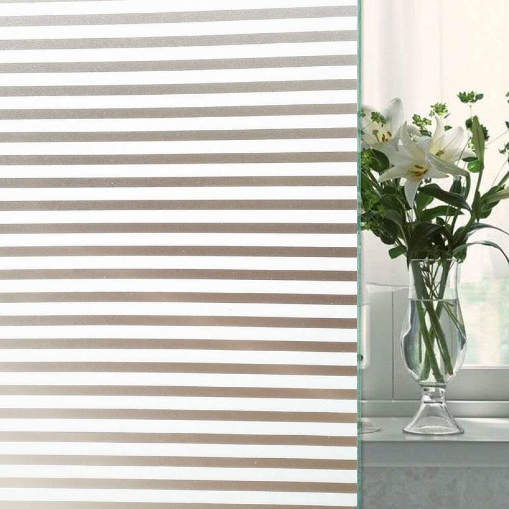 DCP Electrostatic Frosted stripe Window Film,78.7*17.7in