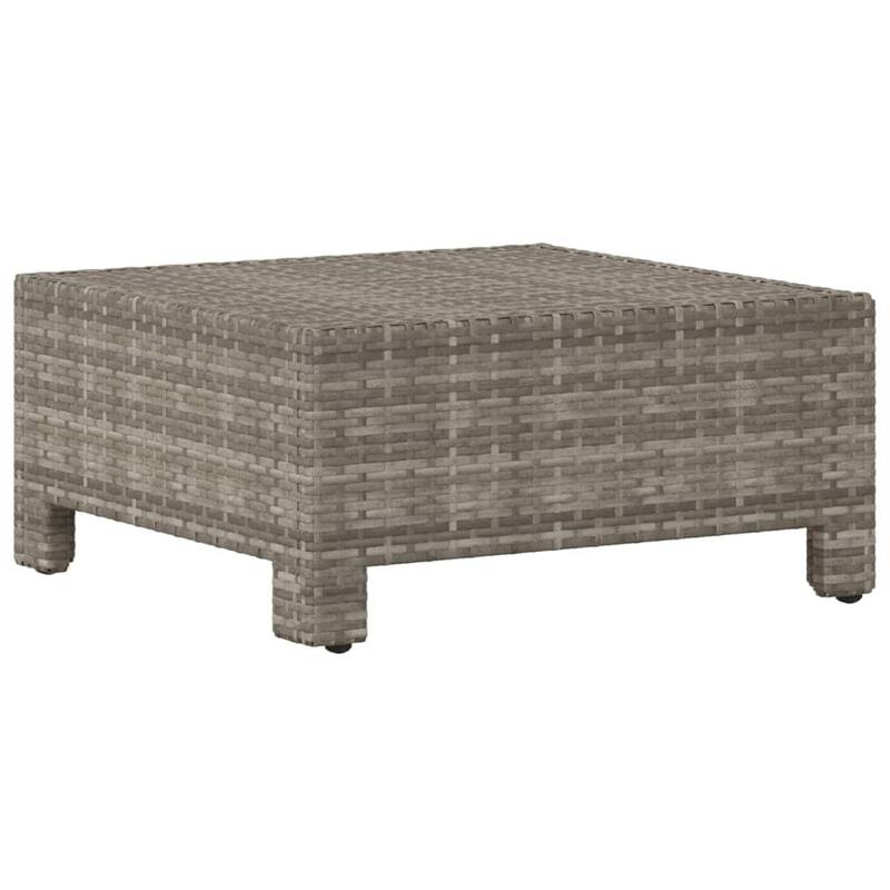 vidaXL 2-Seater Patio Sofa with Cushions Gray Poly Rattan
