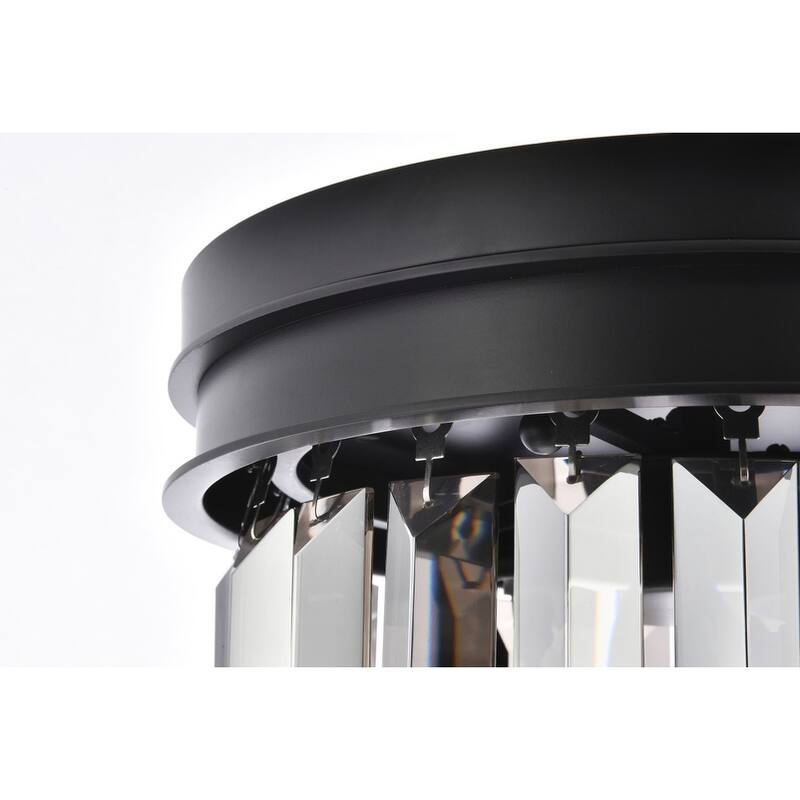 Royce Edge 3-Light Matte Black Flush Mount