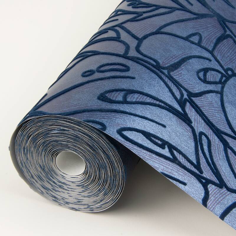 Scott Living Balboa Indigo Botanical Wallpaper