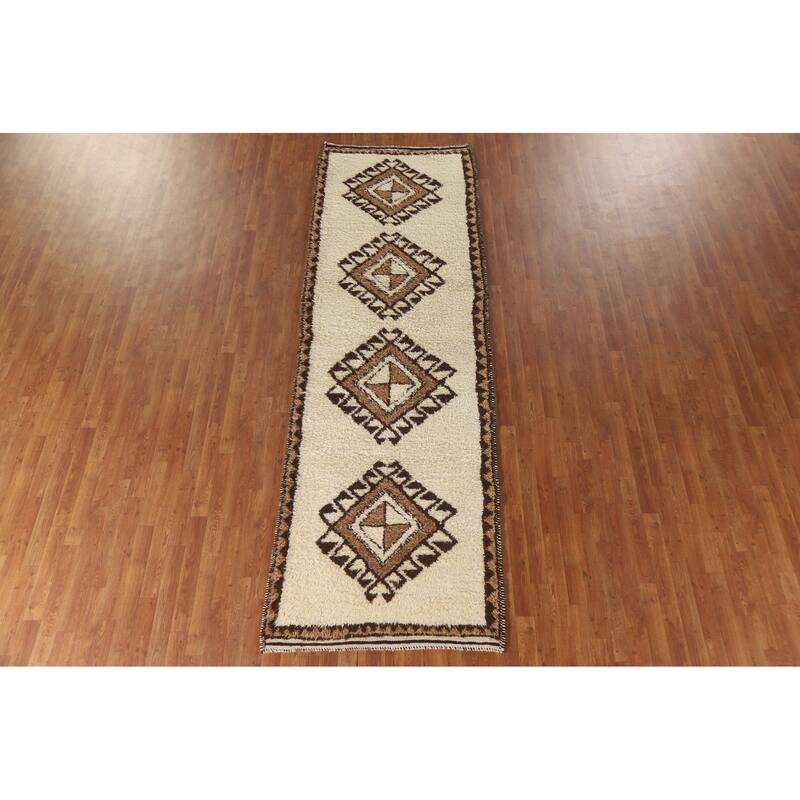 Turkish Anatolian Oriental Runner Rug Hand-knotted Wool Carpet - 3'8"x 11'5"