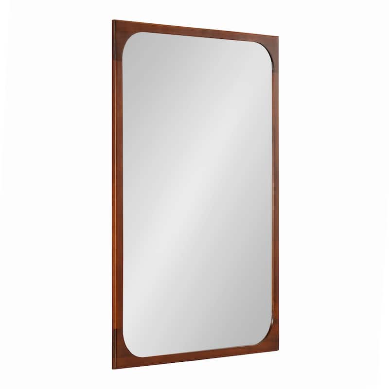 Kate and Laurel Kenai Framed Wall Mirror - 24x36 - Walnut Brown