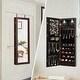 preview thumbnail 5 of 10, Costway Wall Mount Mirrored Jewelry Cabinet Organizer LED Lights
