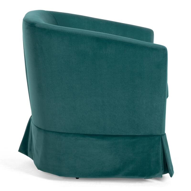 Solid Wood Frame Padded Seat Swivel Chair.