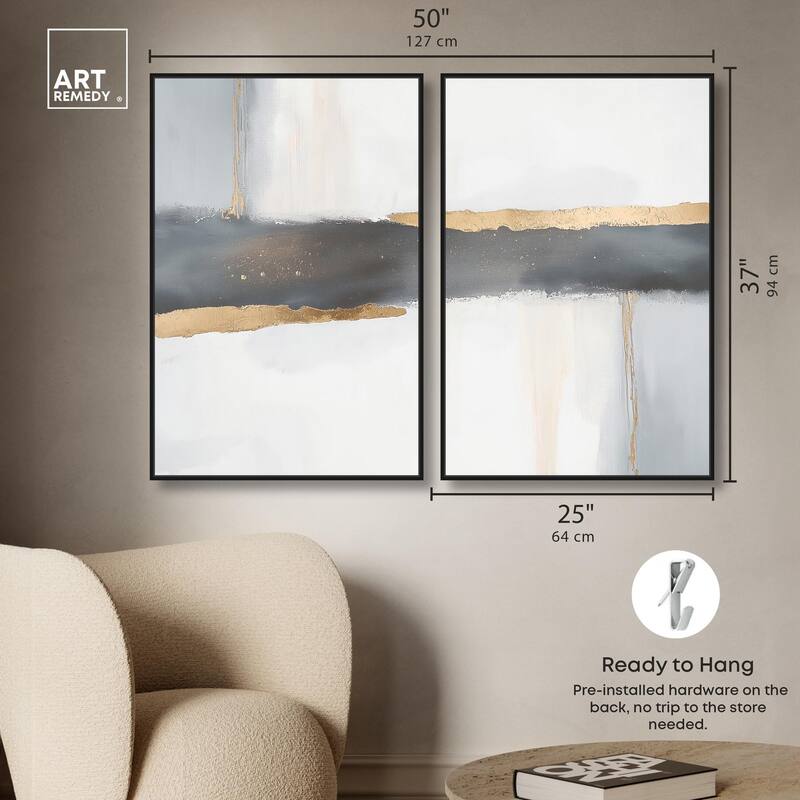 Azure Horizon I Canvas Set of 2 by Art Remedy