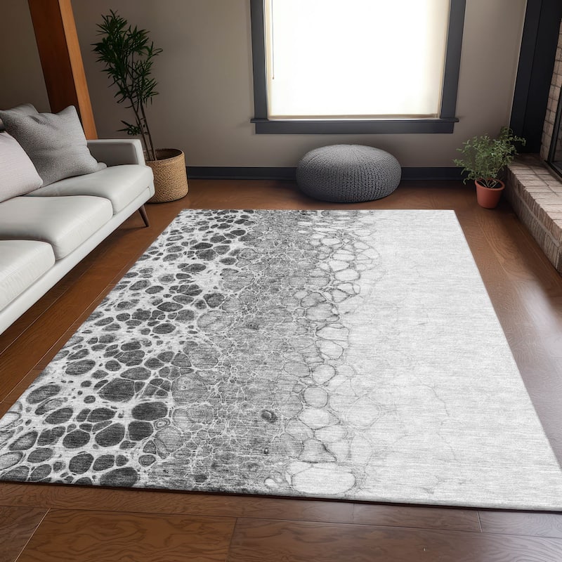 Premium Washable Super Soft Abstract Ombre Mayfield Rug - Gray - 2' 6" x 3' 10"