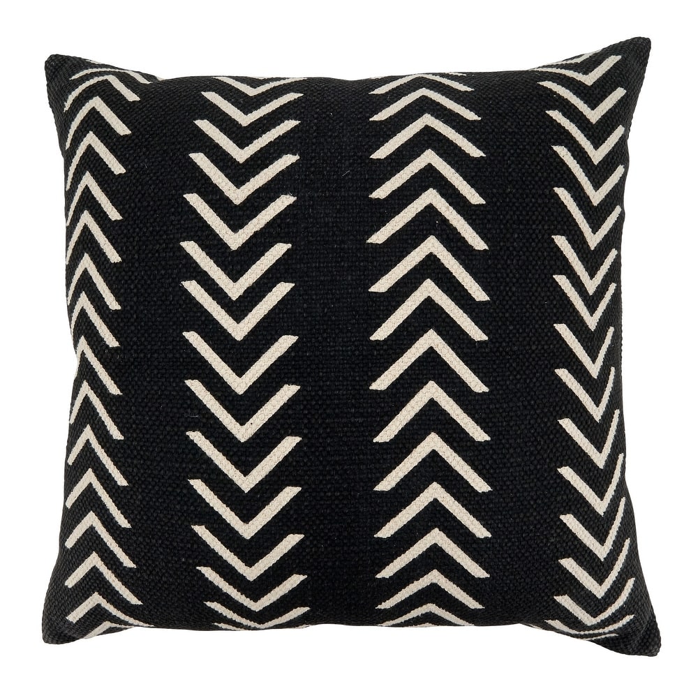 Cotton Pillow With Chevron Design