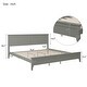 preview thumbnail 6 of 22, Stylish and Simple Platform Bed Headboard Included,Gray