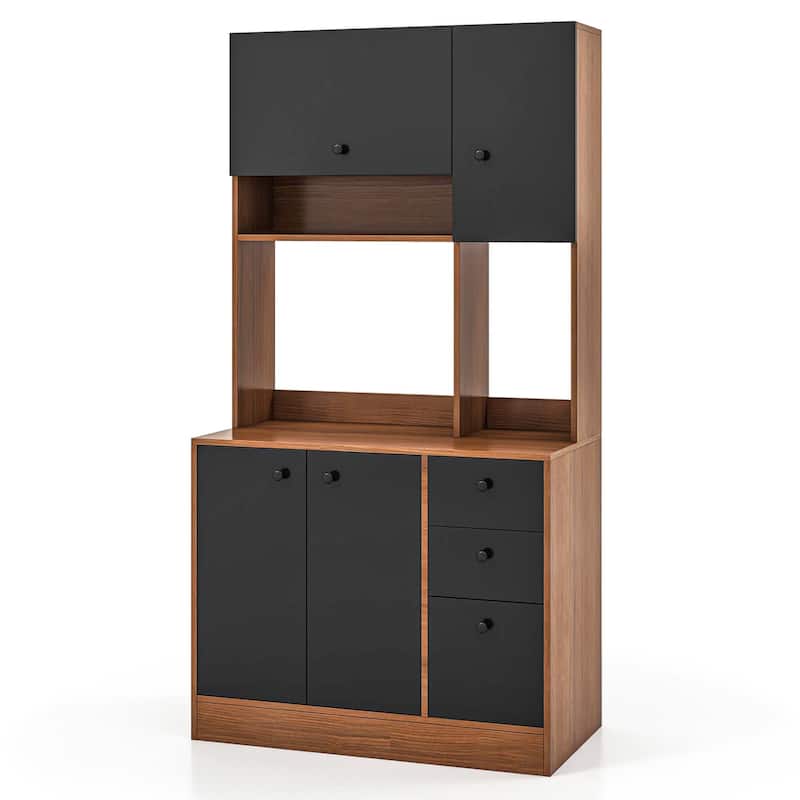 Costway 71'' Tall Kitchen Pantry Buffet Hutch Freestanding Storage