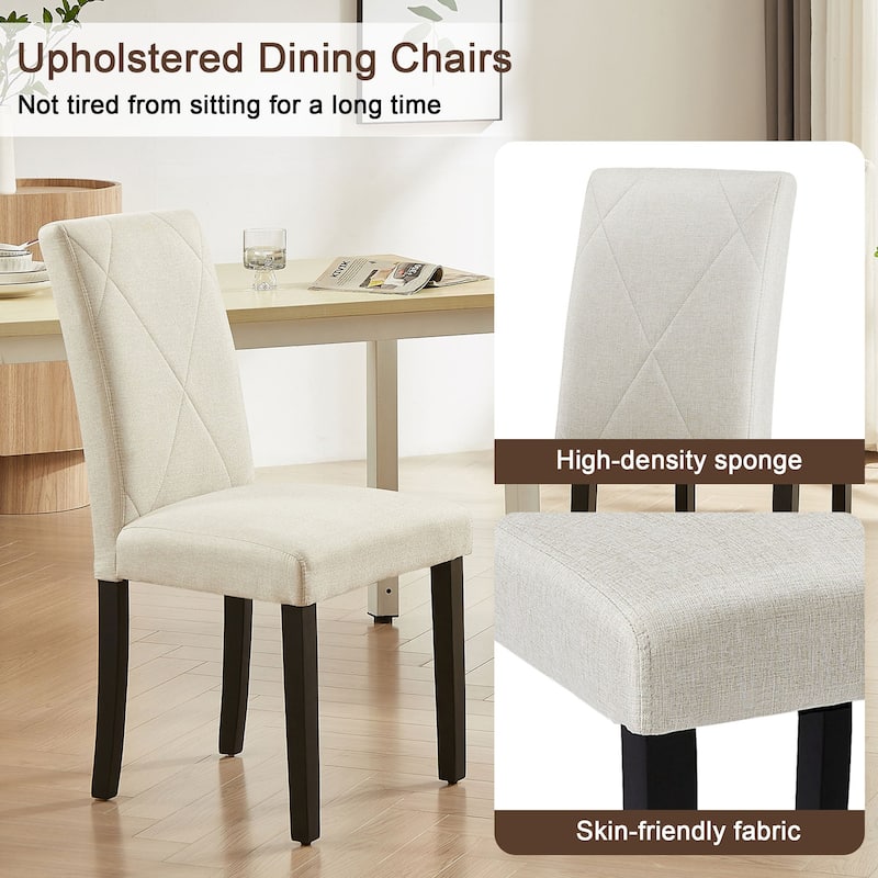Javlergo Dining Chairs Set of 2/4/6, Upholstered Kitchen Chairs Dining Room Side Chair with Padded Seat Back