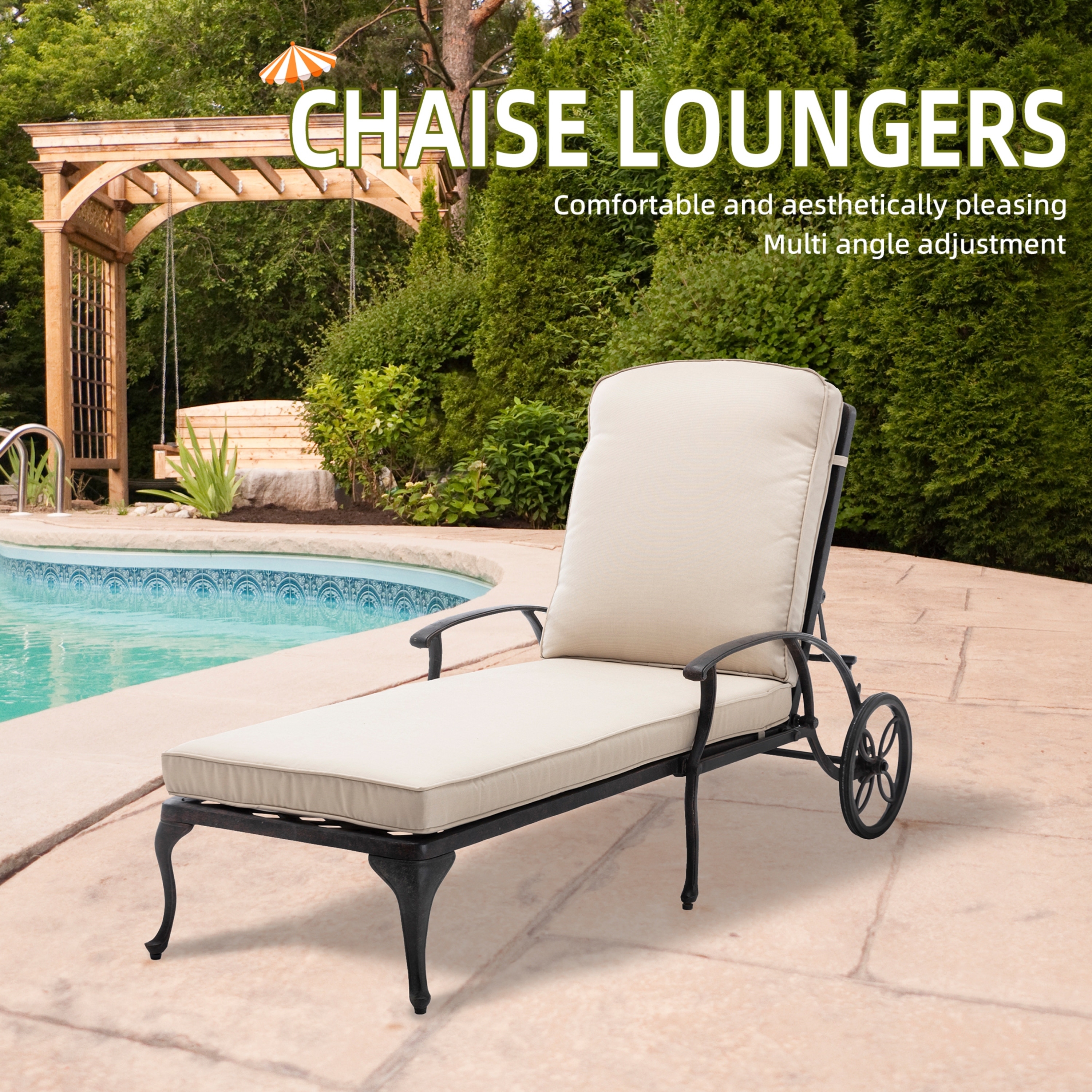 Aldusa reclining chaise hotsell lounge with cushion