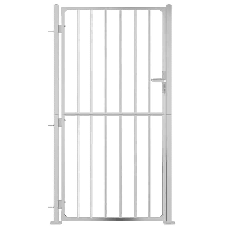 vidaXL Garden Gate Locking Fence Entrance Barrier Patio Lawn Stainless Steel