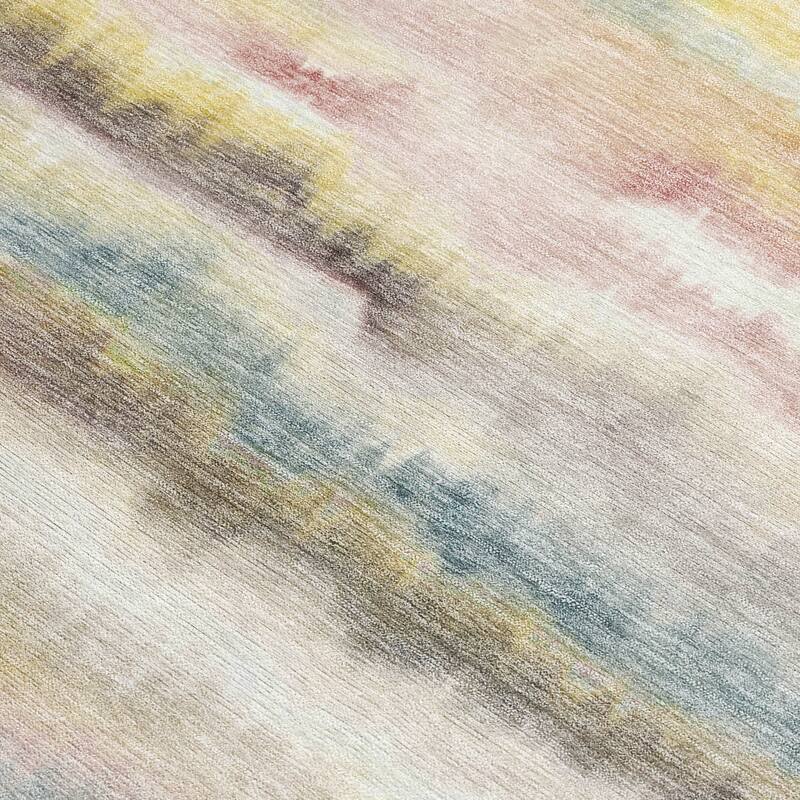 HomeRoots Striped Transitional Rectangle Outdoor Rug