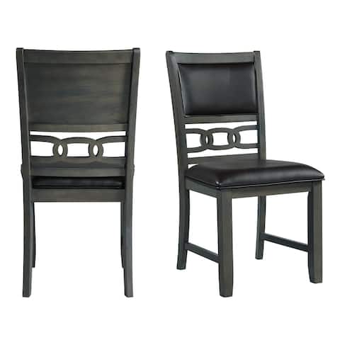 Picket House Furnishings Taylor Black Faux Leather Chairs (Set of 2)