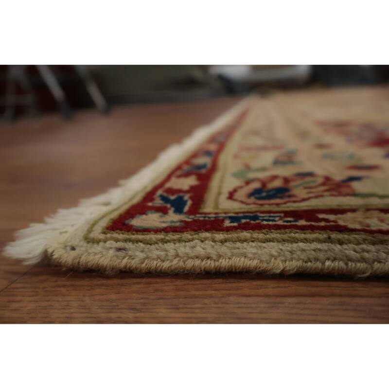 Hand Knotted Oriental 100% Wool Carpet Traditional Floral Red Agra Area Rug - 17' 1'' X 11' 10''