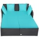 preview thumbnail 33 of 66, Costway Outdoor Patio Rattan Daybed Pillows Cushioned Sofa Furniture - See details