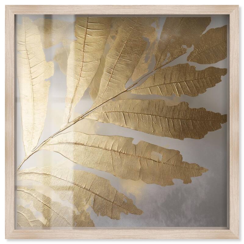 Golden Canopy (I) Shadowbox by Art Remedy - Natural - 24" x 24"