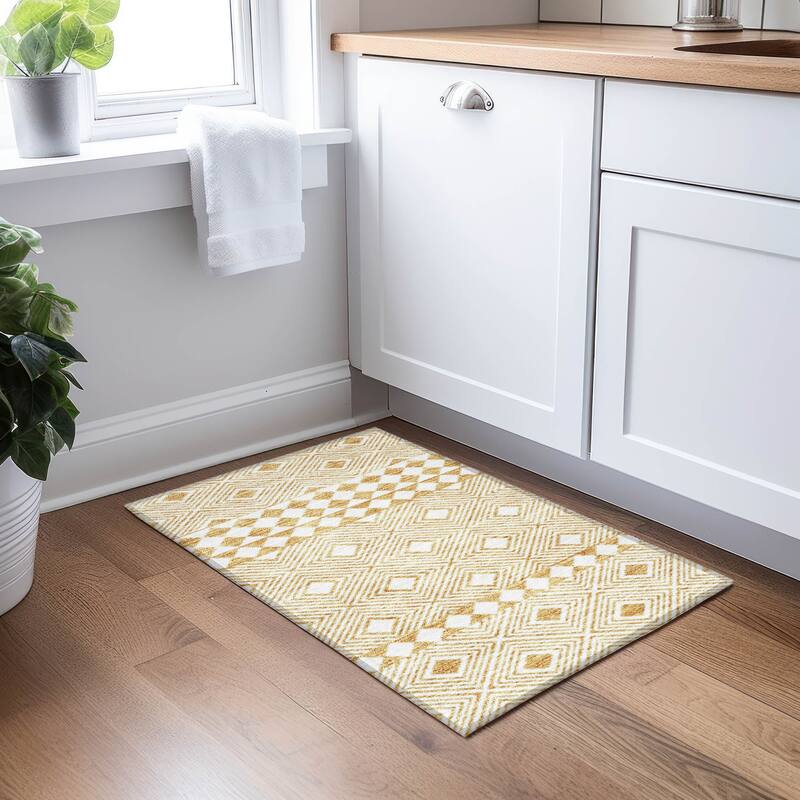 Machine Washable Indoor/ Outdoor Chantille Boho Moroccan Rug