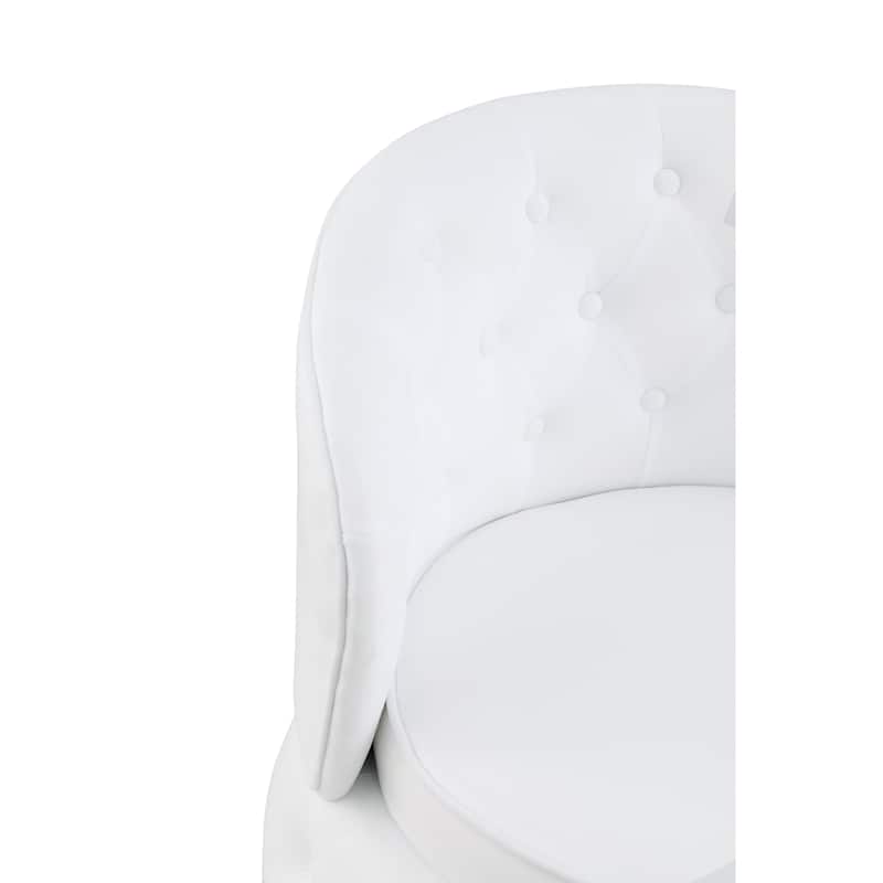 25.2" Velvet Swivel Barrel Chair with Storage