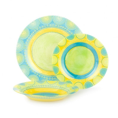 Luminarc Propriano Turquoise 18 Pc. Dinnerware Set for 6