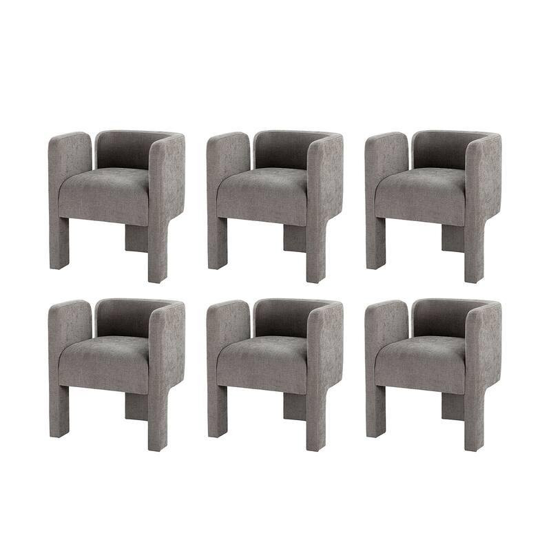 Friedrich Modern Left-facing Cutout Dining Chair with Three-legged Design Set Of 6 By HULALA HOME