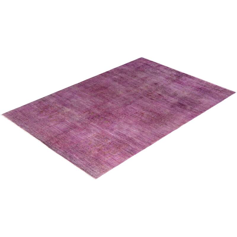 Vibrance One-of-a-Kind Hand-Knotted Area Rug - Pink, 6' 0" x 8' 10" - 6' 0" x 8' 10"