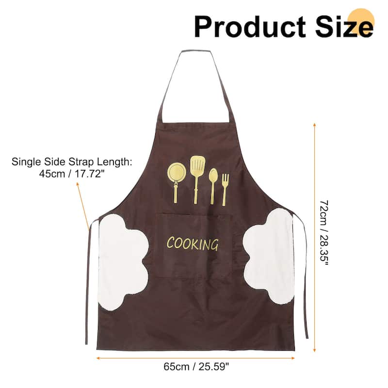 2pcs Bib Apron 72x65cm Unisex Cooking Aprons with Hand Wipe - 28.35" x 25.59"