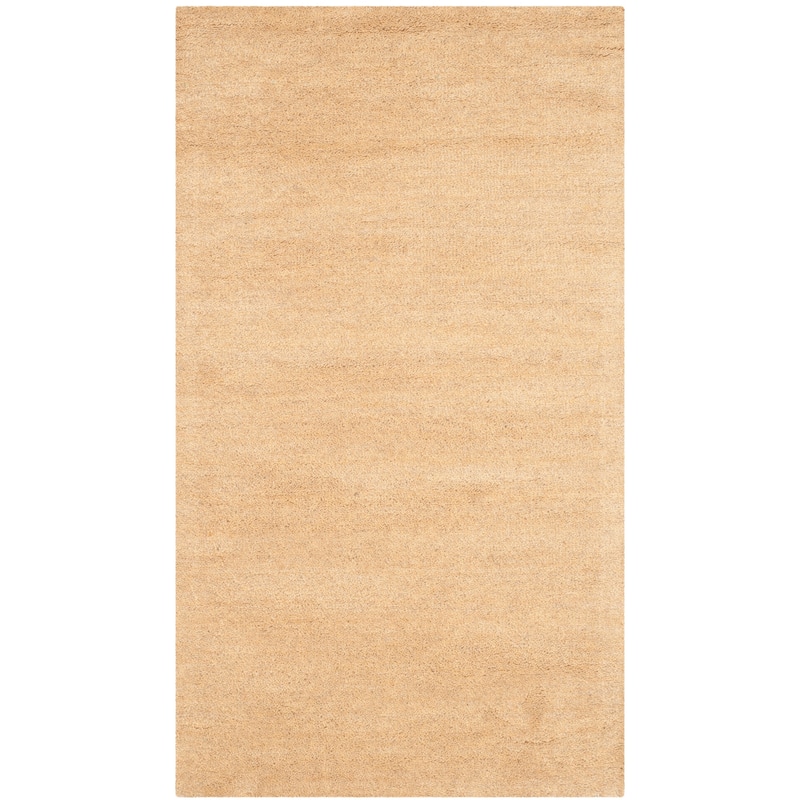 SAFAVIEH Handmade Himalaya Colorweave Plaid Modern Wool Rug - 2'3" x 4' - Beige