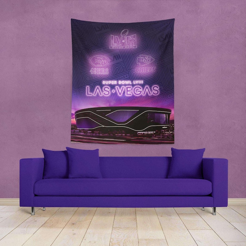 NFL Super Bowl SB58D Neon Blast Wall Hanging - 50"x60"
