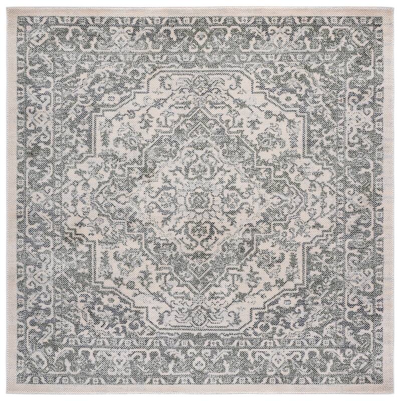 SAFAVIEH Harrison Jeske Rug - 6'7" Square - Ivory/Green Grey