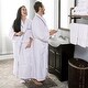 preview thumbnail 2 of 13, Superior 100% Cotton Embroidered Adult Unisex Luxury Bathrobe