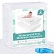 preview thumbnail 1 of 5, Waterproof Crib Mattress Protector 2 Pack - White - 52" x 28" White - 52" x 28" - Microfiber