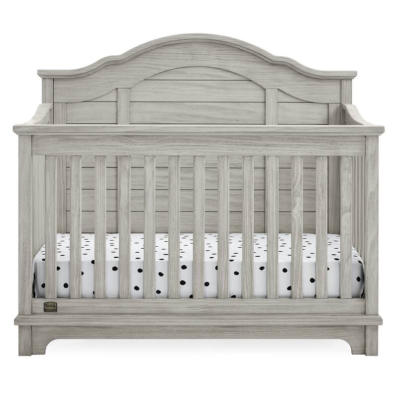 Asher 6-in-1 Convertible Crib with Toddler Rail - Silver