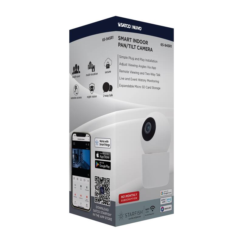 Starfish SMART Indoor Pan & Tilt Camera White Finish