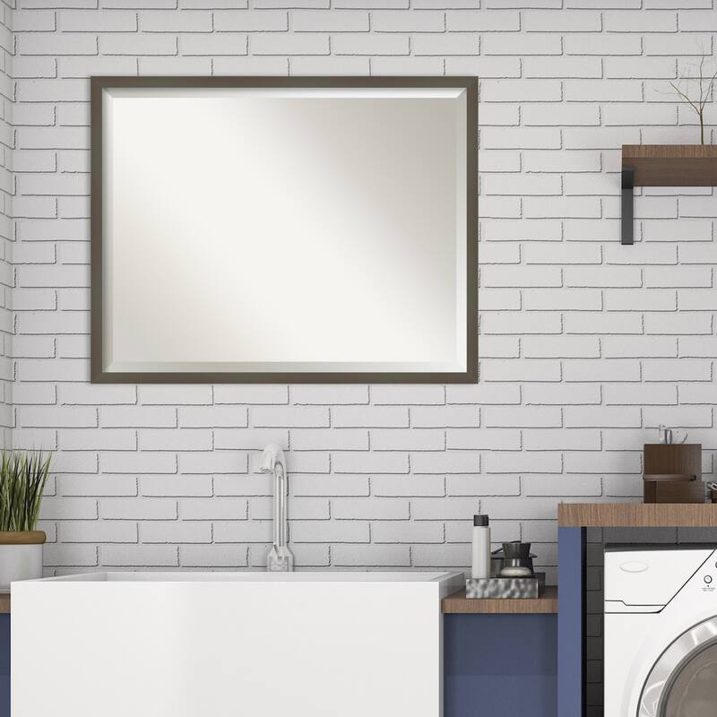 Beveled Wood Wall Mirror - Svelte Frame