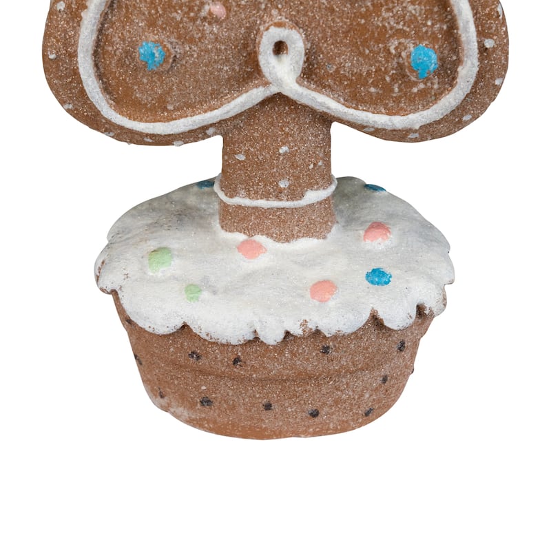 Gingerbread Cookie Christmas Tree with Icing and Star Decoration - 11.5"