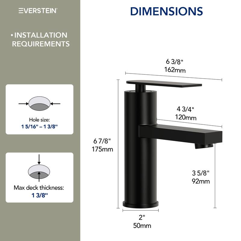 2-Pack Single Lever Handle Bathroom Sink Faucet Single Hole Basin Faucet
