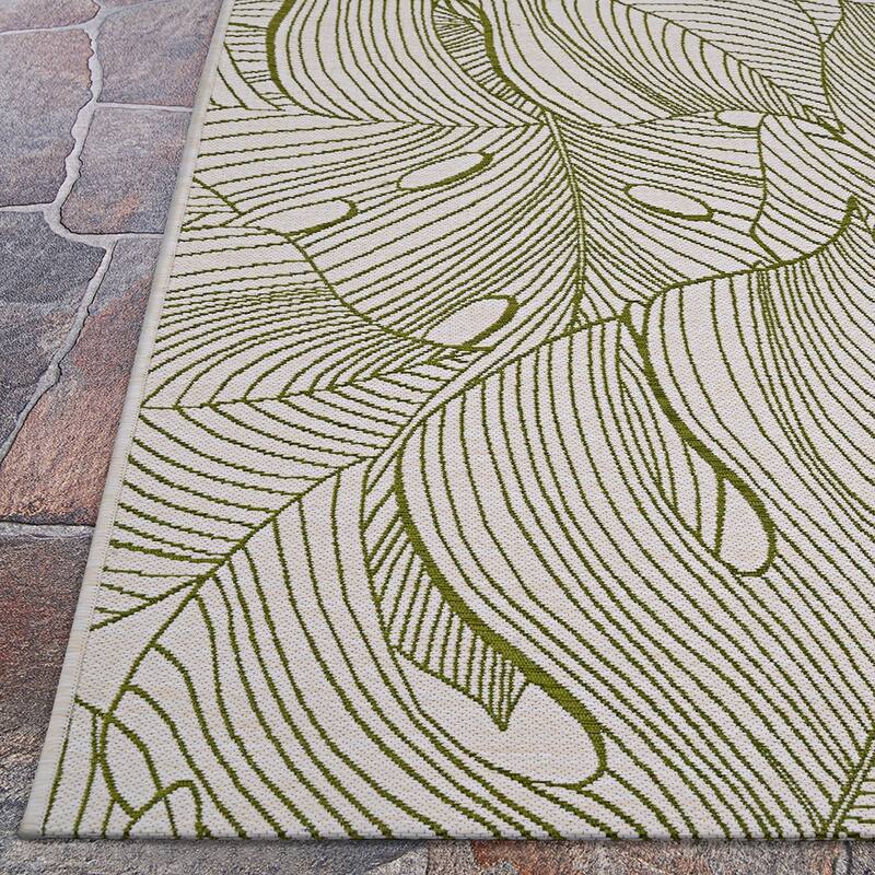 Dream Decor Rugs Juniper Monstera Indoor Outdoor Area Rug