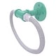 preview thumbnail 7 of 6, Allied Brass Pipeline Collection Towel Ring with Stainless Steel Braided Ring Sea Foam Green