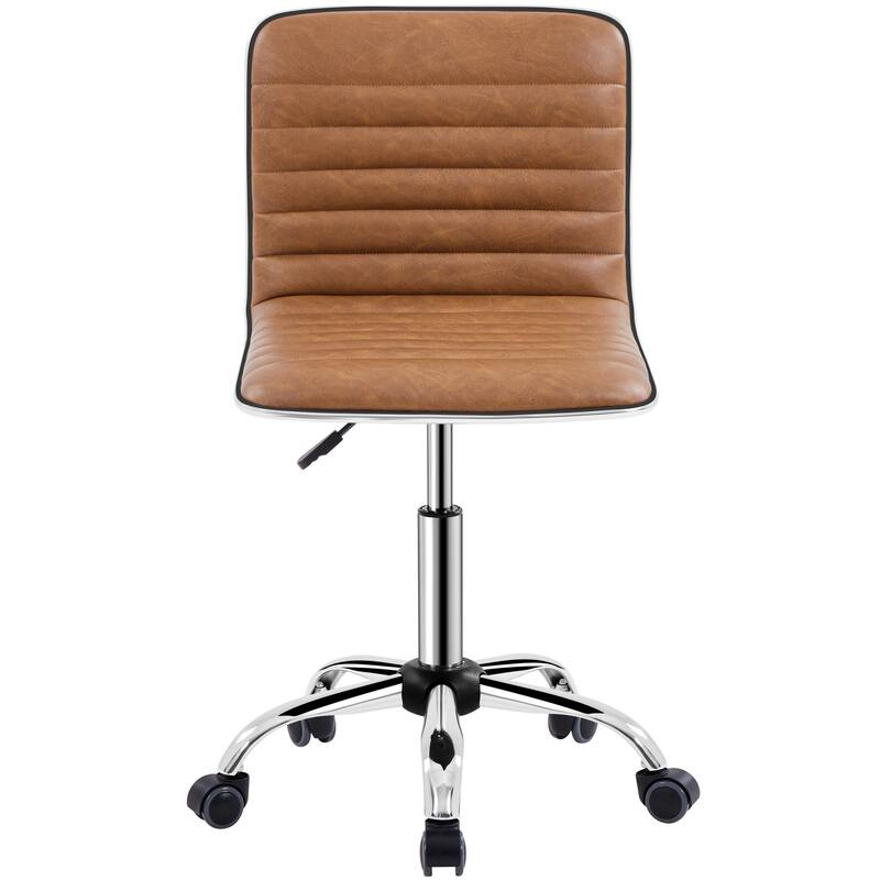 Yaheetech Foam Task Chair with Swivel and Faux Leather Office Chair