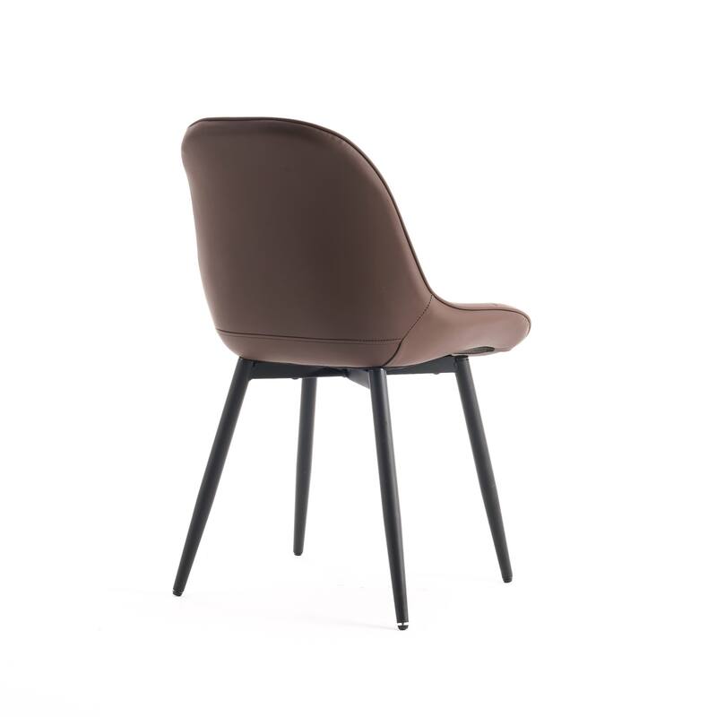 Modern Dining Chairs Set of 2 with Curved Backrest