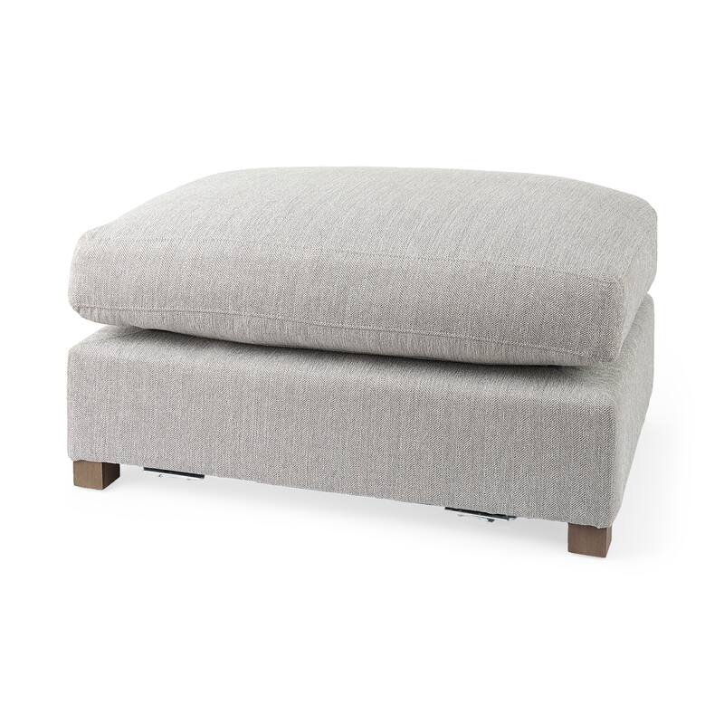 Valence 38.6L x 26.0W x 17.7H Light Gray 2/3 Ottoman Sectional Piece - 39.76 x27.95 x20.47