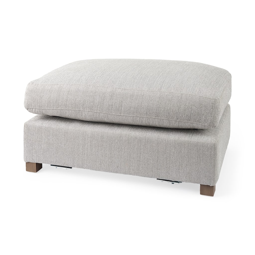 Valence 38.6L x 26.0W x 17.7H Light Gray 2/3 Ottoman Sectional Piece - 39.76 x27.95 x20.47