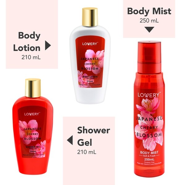 Japanese Cherry Blossom ボディケア3本セット Amazon.com : Japanese Cherry Blossom Gift Set - 3 Piece Bath