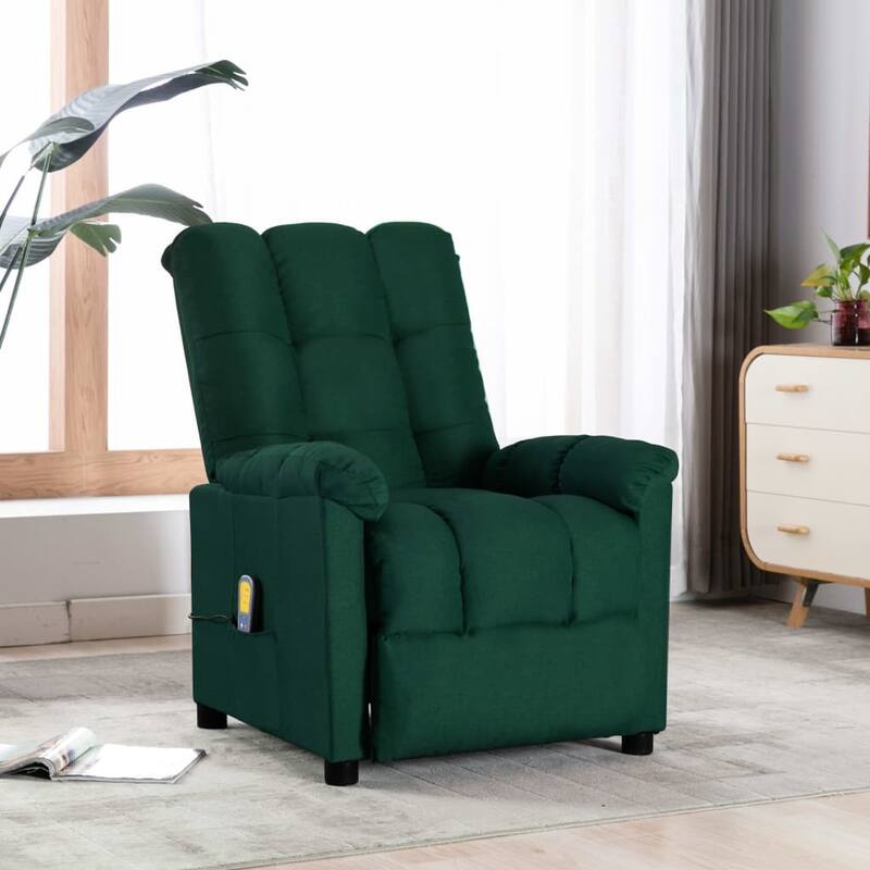 vidaXL Massage Recliner Electric Massaging Recliner Chair for Elderly Fabric - 29.1" x 39" x 40.2"